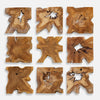 Uttermost 04379 Talia 16’’ x 16’’ Frameless Decorative Panels - Set of 9 - Brown UT-04379