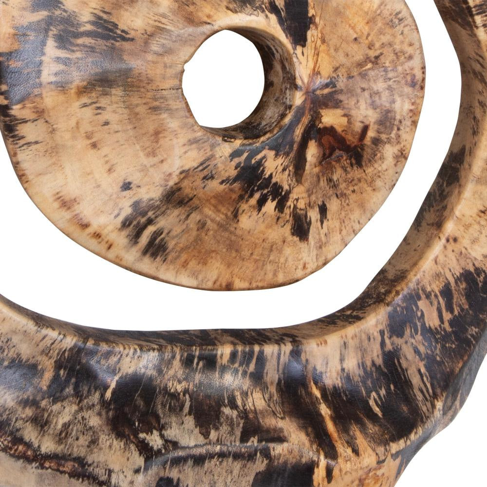 Uttermost 04381 Corkscrew 14’’ Tall Wood Abstract Sculpture - Set of 9 - Brown UT-04381