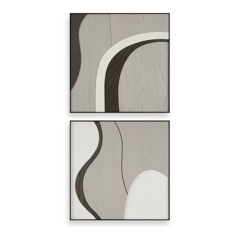 Uttermost Joel Modern Wood Wall Art Set/2 UT-04387