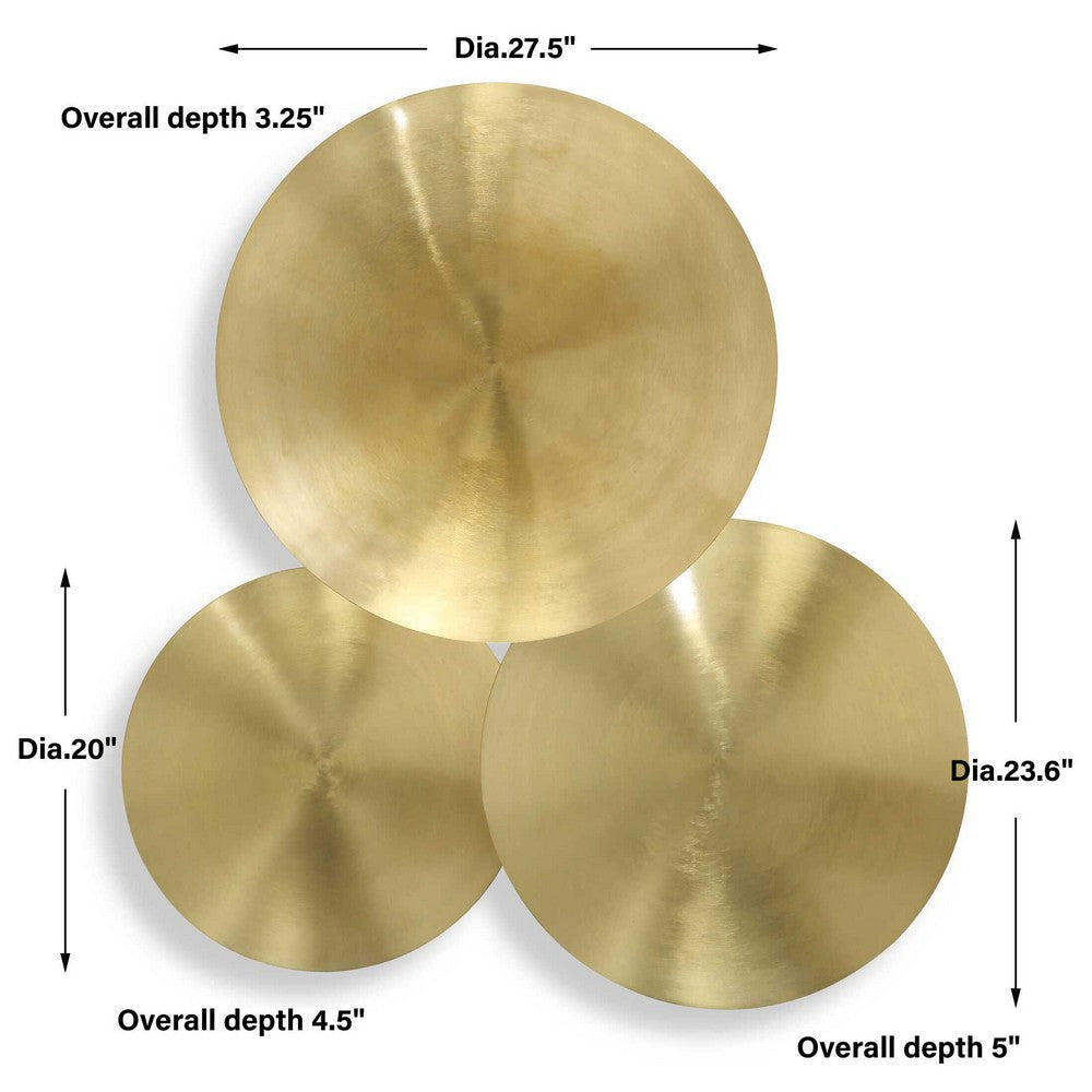 Uttermost Cymbalic Round Brass Wall Art Set/3 UT-04388