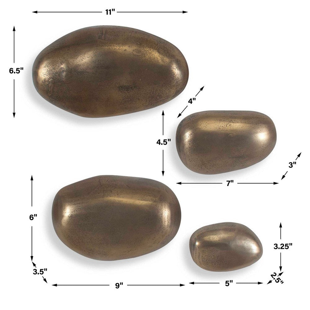Uttermost Set In Stone Brass Outdoor Wall Art Set/4 UT-04389