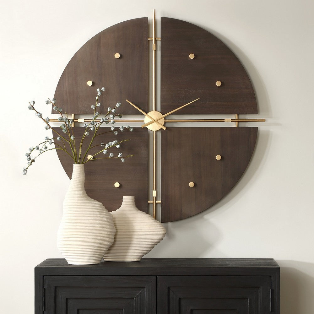 Uttermost 06465 Walnut Elegance - Wall Clock-38 Inches Tall and 38 Inches Wide UT-06465