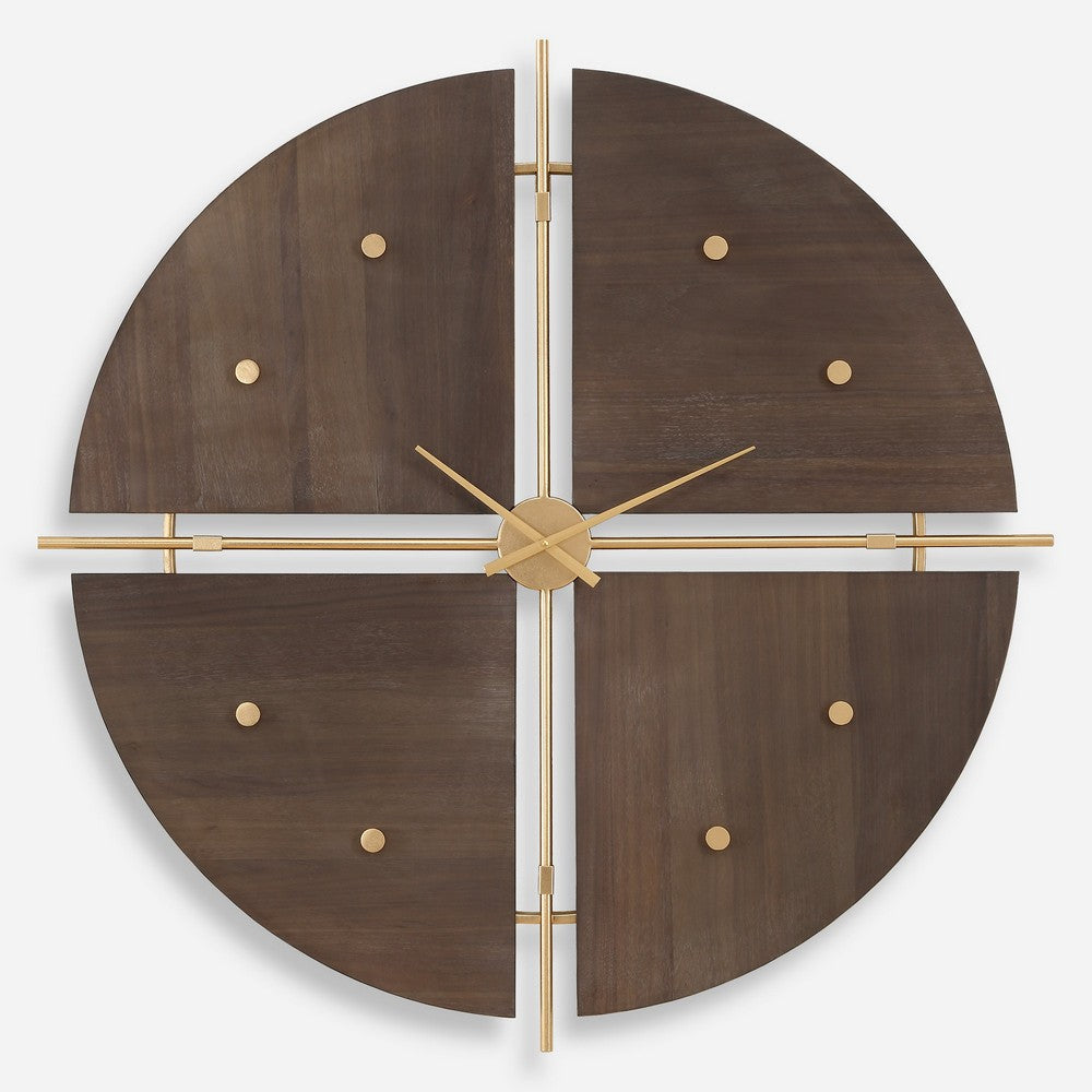 Uttermost 06465 Walnut Elegance - Wall Clock-38 Inches Tall and 38 Inches Wide