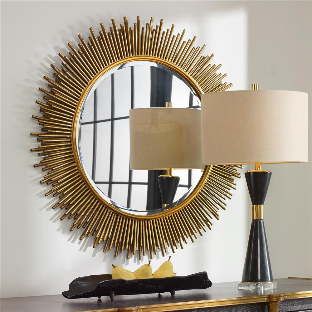 Uttermost Marlo Round Gold Mirror By Casagear Home UT-08137