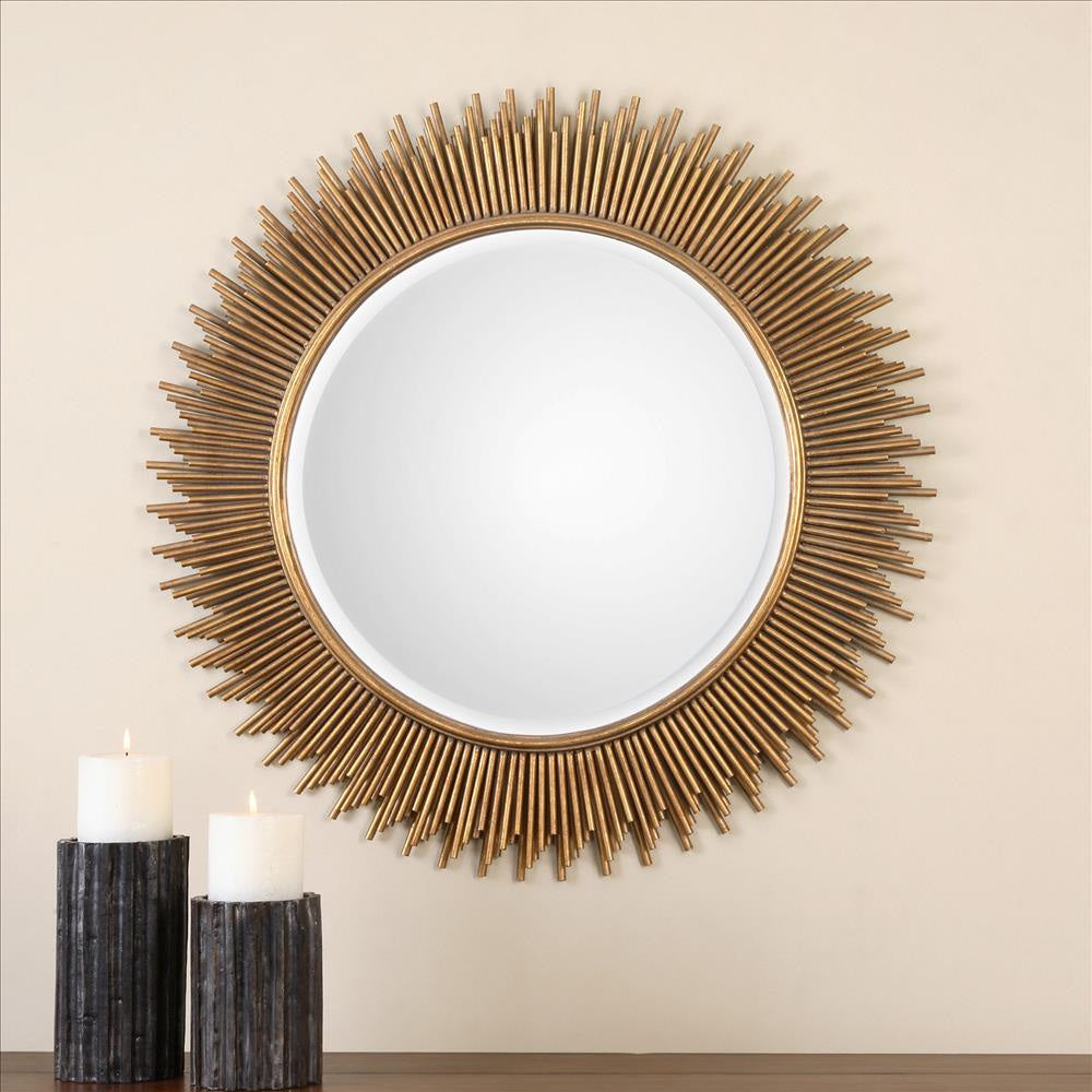 Uttermost Marlo Round Gold Mirror By Casagear Home UT-08137