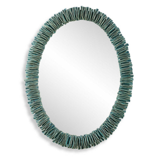 Uttermost Bonaire Teal Blue Oval Mirror