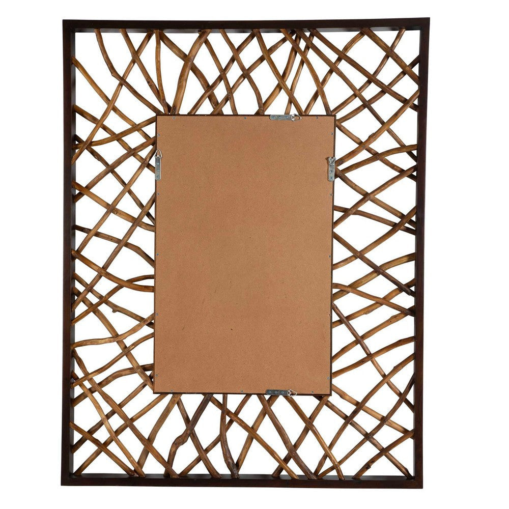 Uttermost Teak Maze Rectangle Mirror UT-08184