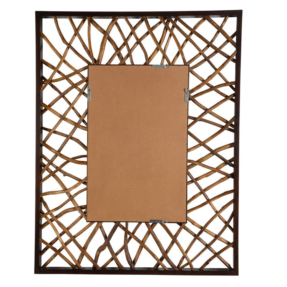 Uttermost Teak Maze Rectangle Mirror UT-08184