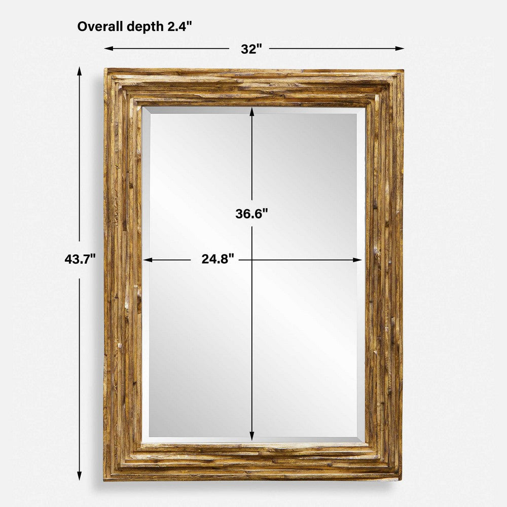 Uttermost Overlap Teak Wood Mirror UT-08213