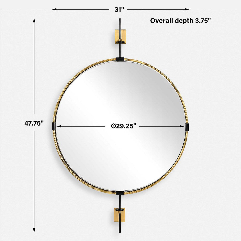 Uttermost Guardrail Round Mirror