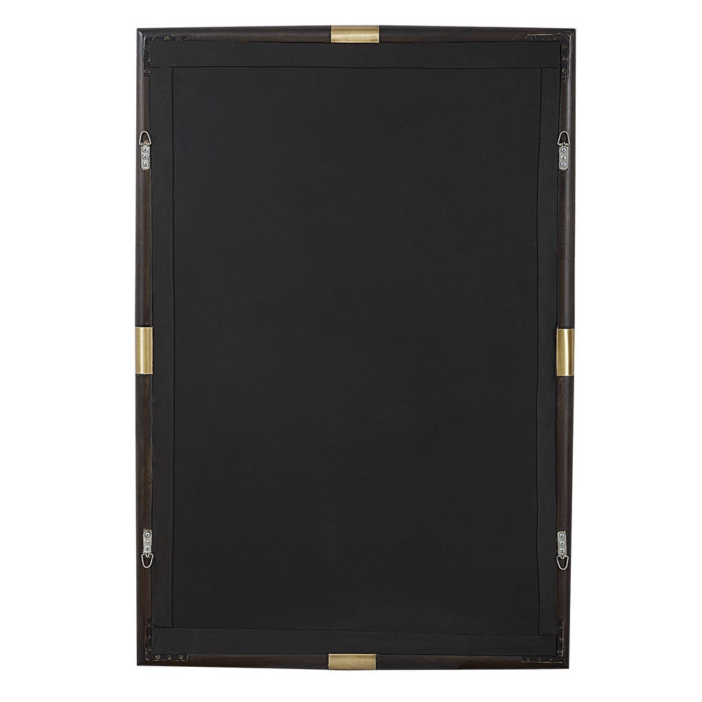 Uttermost Larkin Dark Wood & Brass Mirror UT-08217