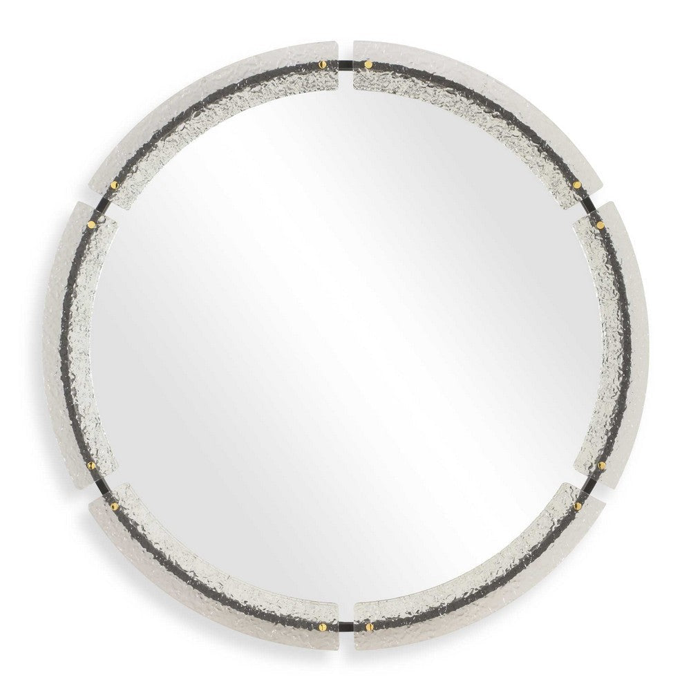 Uttermost Crystalline Round Mirror
