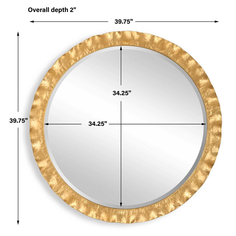 Uttermost Haya Round Gold Mirror