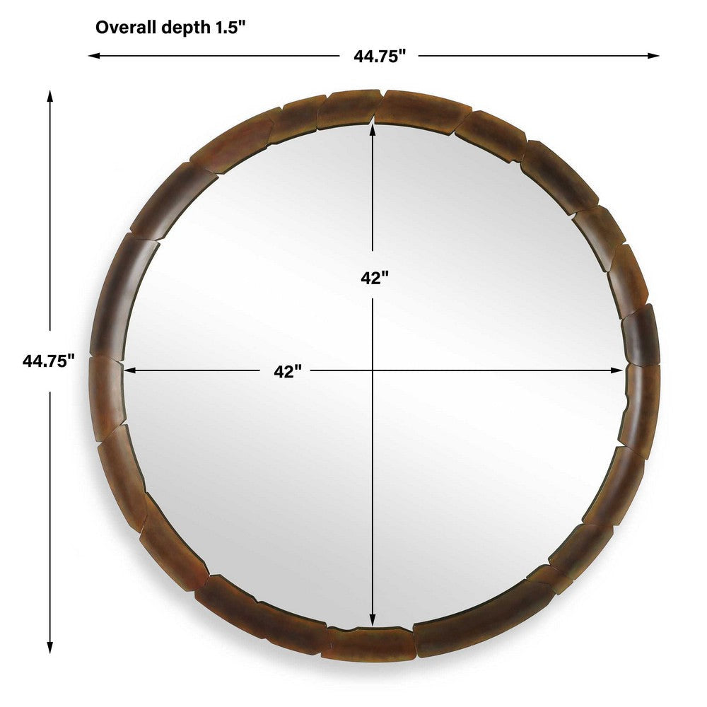 Uttermost Auger Amber Glass Round Mirror UT-08259