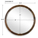 Uttermost Auger Amber Glass Round Mirror UT-08259