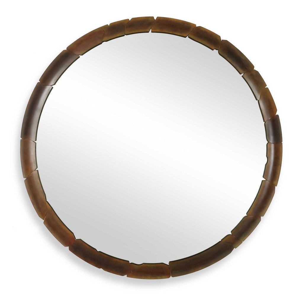 Uttermost Auger Amber Glass Round Mirror UT-08259
