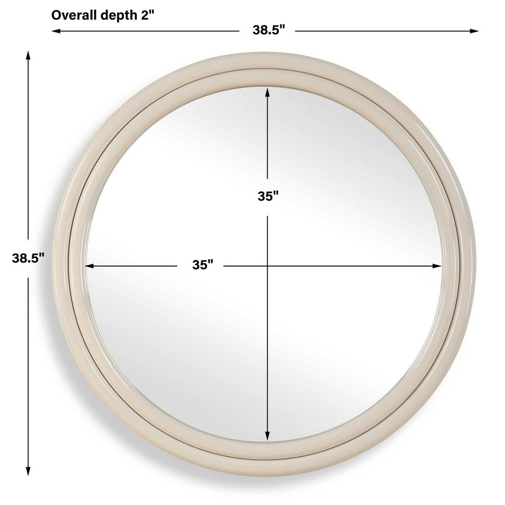 Uttermost Florian Warm White Round Mirror UT-08262