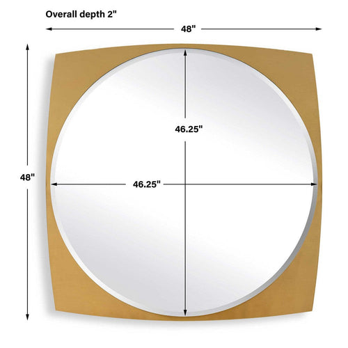 Uttermost Neilia Round Brass Mirror