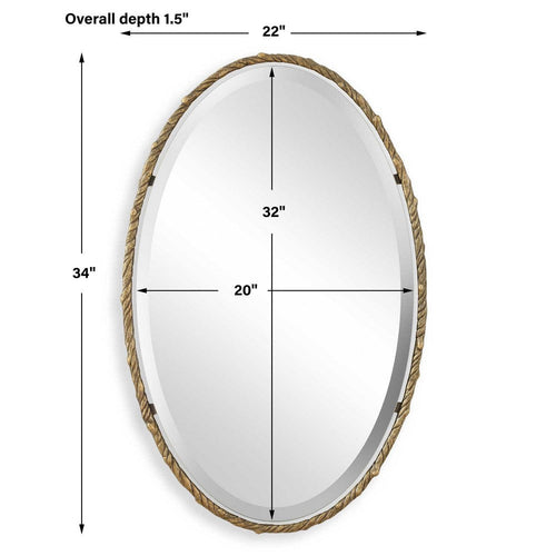 Uttermost Twisted Branch Oval Mirror