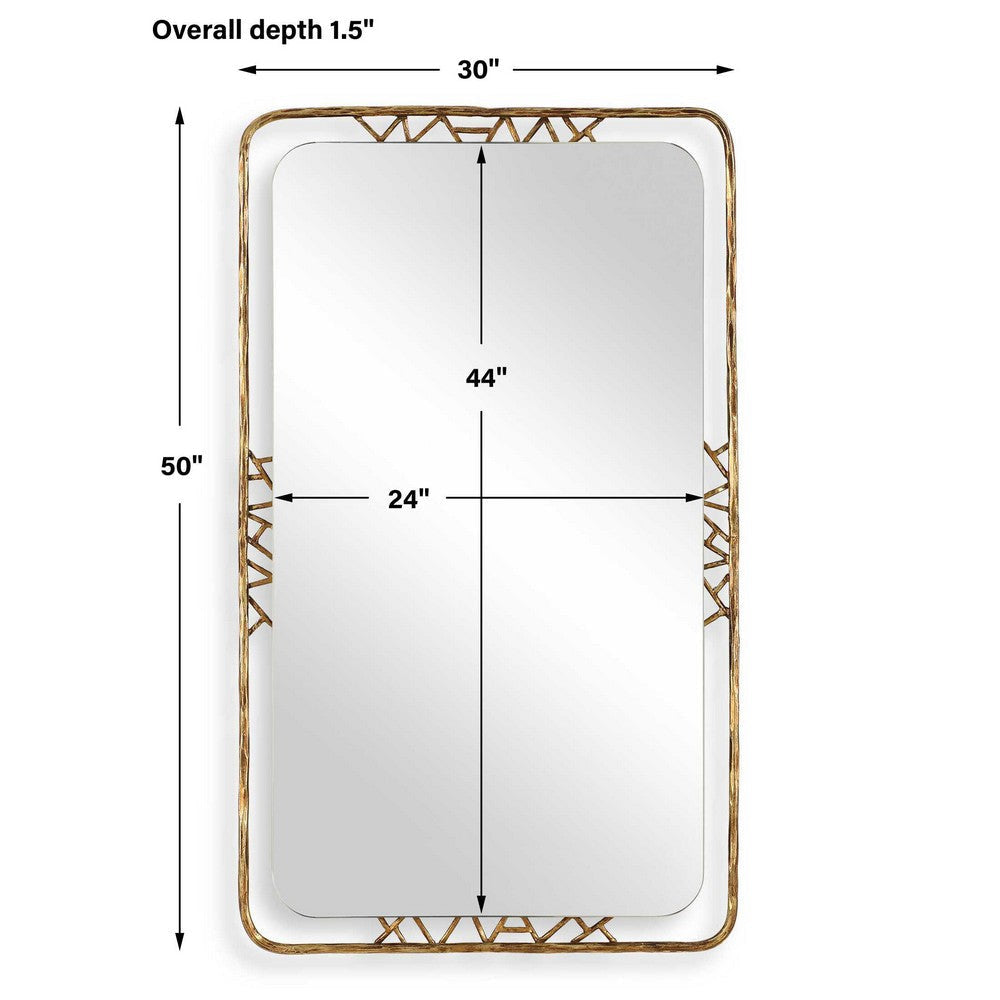 Uttermost Tahoma Antiqued Gold Mirror UT-08268
