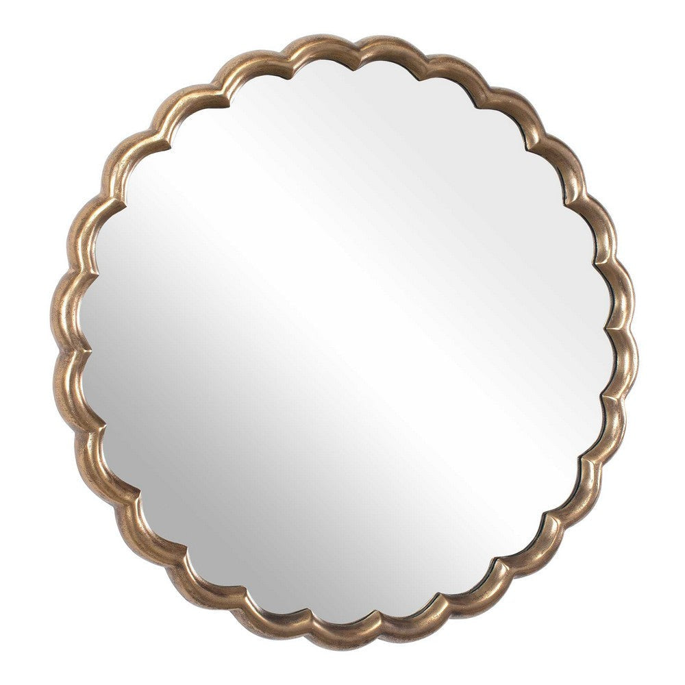 Uttermost Cerrito Antique Brass Round Mirror UT-08277