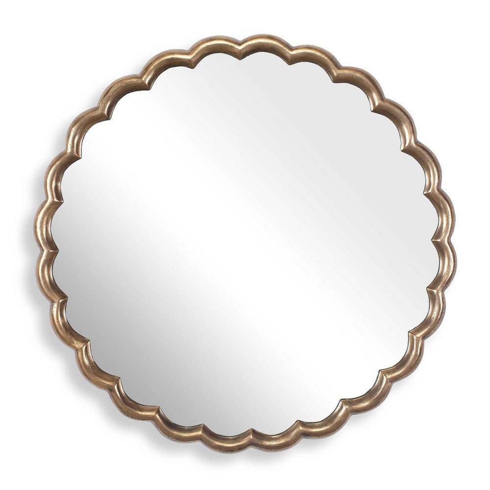 Uttermost Cerrito Antique Brass Round Mirror UT-08277