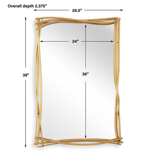 Uttermost Curved Branches Gold Mirror