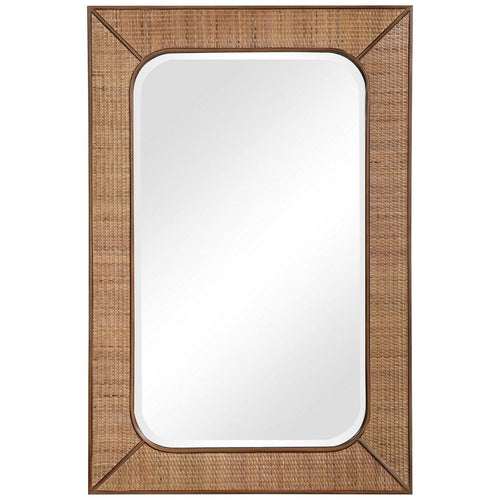 Tahiti - 42 Inch Rectangular Rattan Mirror