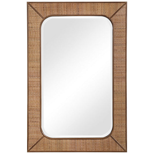 Tahiti - 42 Inch Rectangular Rattan Mirror