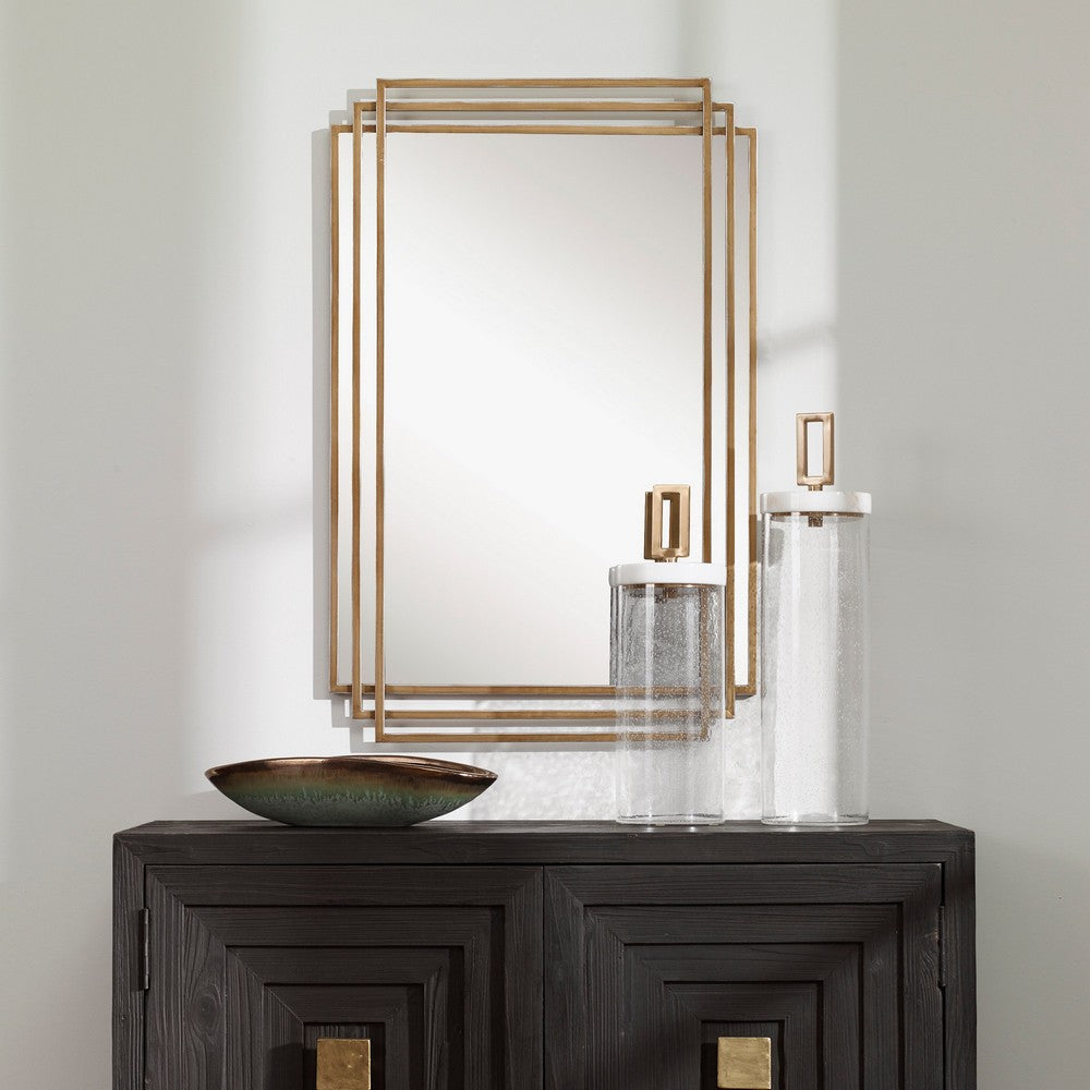 Uttermost Amherst Brushed Gold Mirror By Casagear Home UT-09688