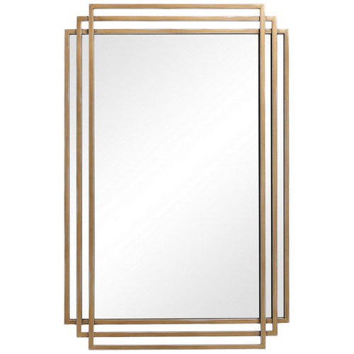 Uttermost Amherst Brushed Gold 23 3/4" x 36 1/2" Wall Mirror