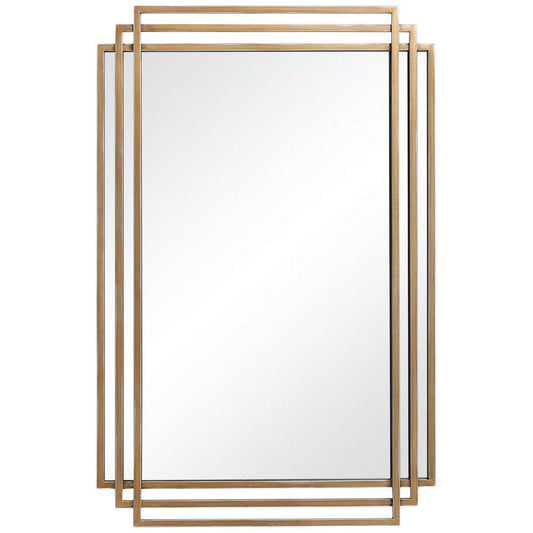 Uttermost Amherst Brushed Gold 23 3/4" x 36 1/2" Wall Mirror