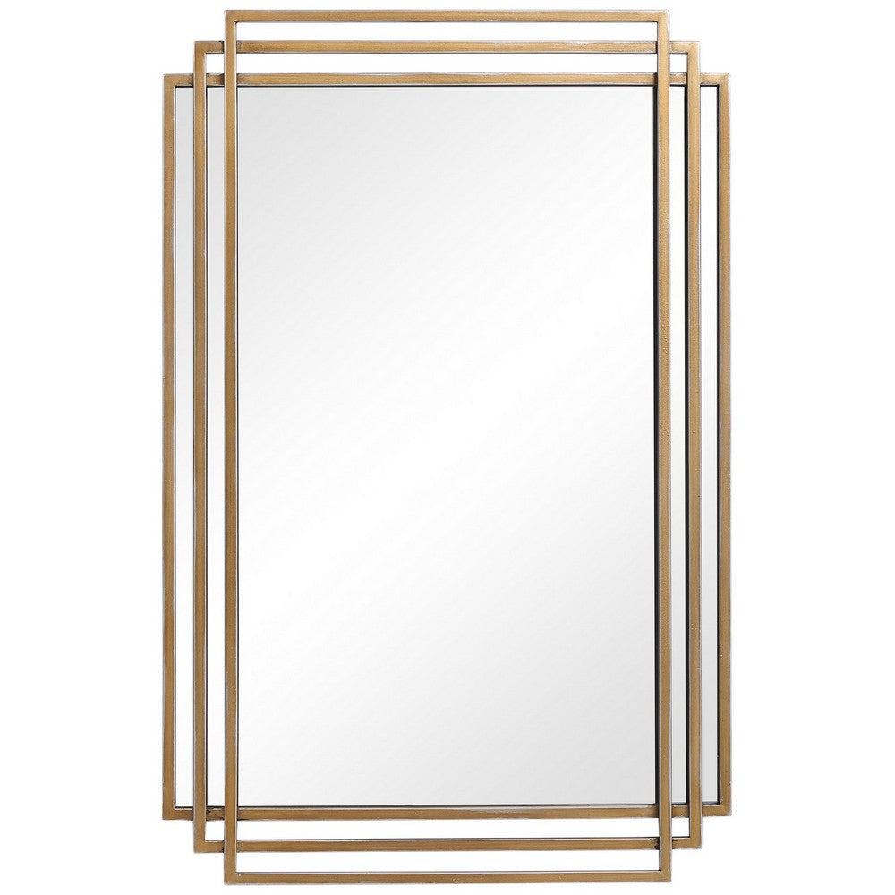 Uttermost Amherst Brushed Gold 23 3/4" x 36 1/2" Wall Mirror