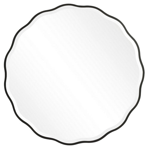 Aneta - 42 Inch Scalloped Edge Round Mirror