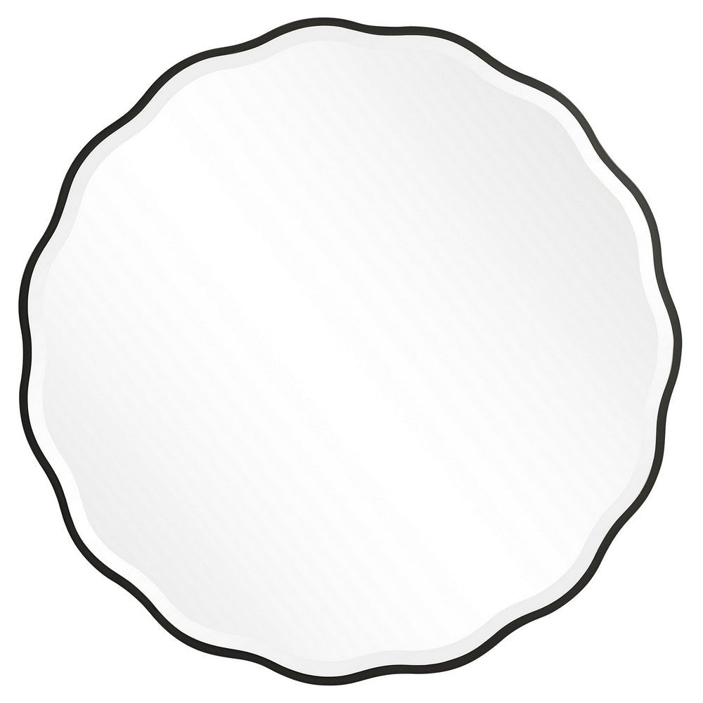 Aneta - 42 Inch Scalloped Edge Round Mirror