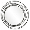 Uttermost Whirlwind Black Round Mirror By Casagear Home