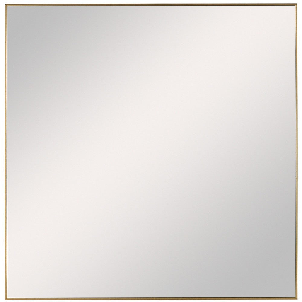 Alexo - 28 Inch Modern Square Mirror Gold