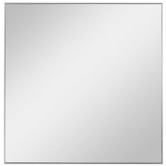Alexo - 28 Inch Modern Square Mirror Silver