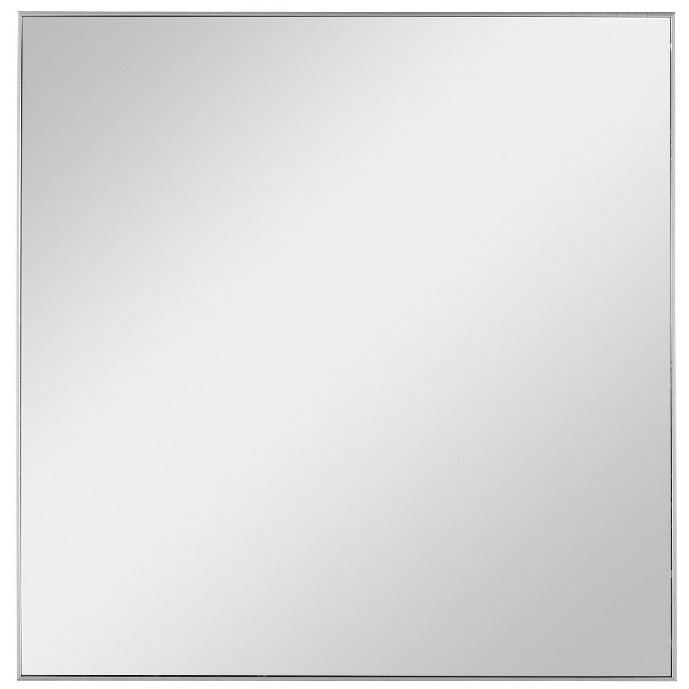 Alexo - 28 Inch Modern Square Mirror Silver
