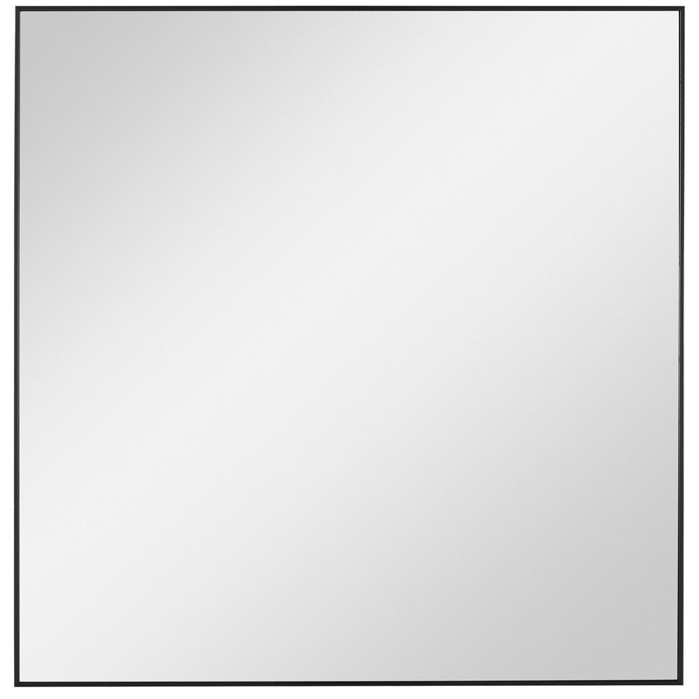 Alexo - 28 Inch Modern Square Mirror Black