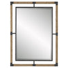 Uttermost 09769 Melville - Iron and Rope Mirror-38 Inches Tall and 28 Inches Wide