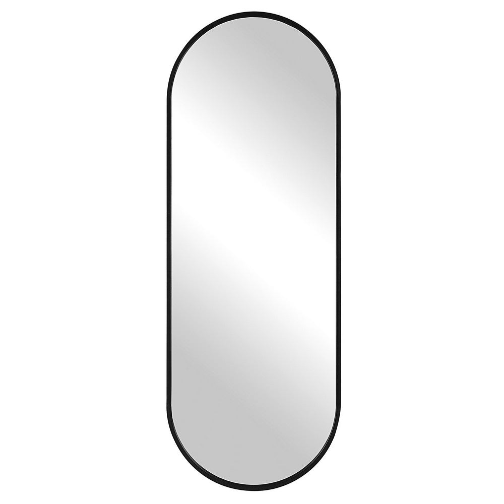 Uttermost 09843 Varina - Tall Mirror-60 Inches Tall and 22 Inches Wide, Finish Color: Satin Black