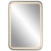 Uttermost 09861 Crofton - Vanity Mirror-32.25 Inches Tall and 22.25 Inches Wide, Finish Color: Satin Black