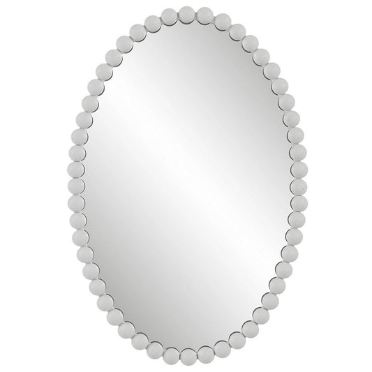 Serna - Oval Mirror-30 Inches Tall and 20 Inches Wide-Matte White Finish