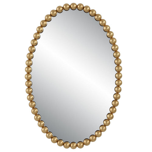 Serna - Oval Mirror-30 Inches Tall and 20 Inches Wide-Gold Leaf Finish