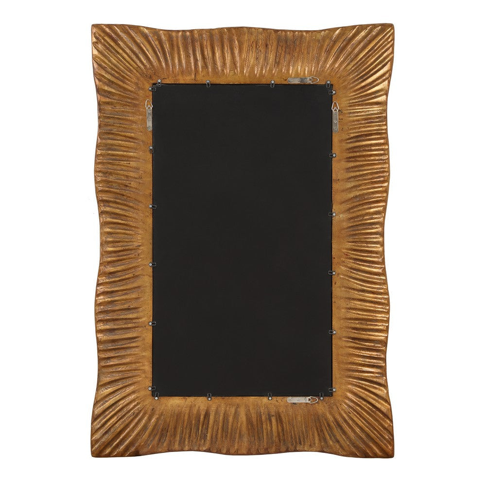 Uttermost Emerson Scalloped Antique Gold Mirror UT-09971