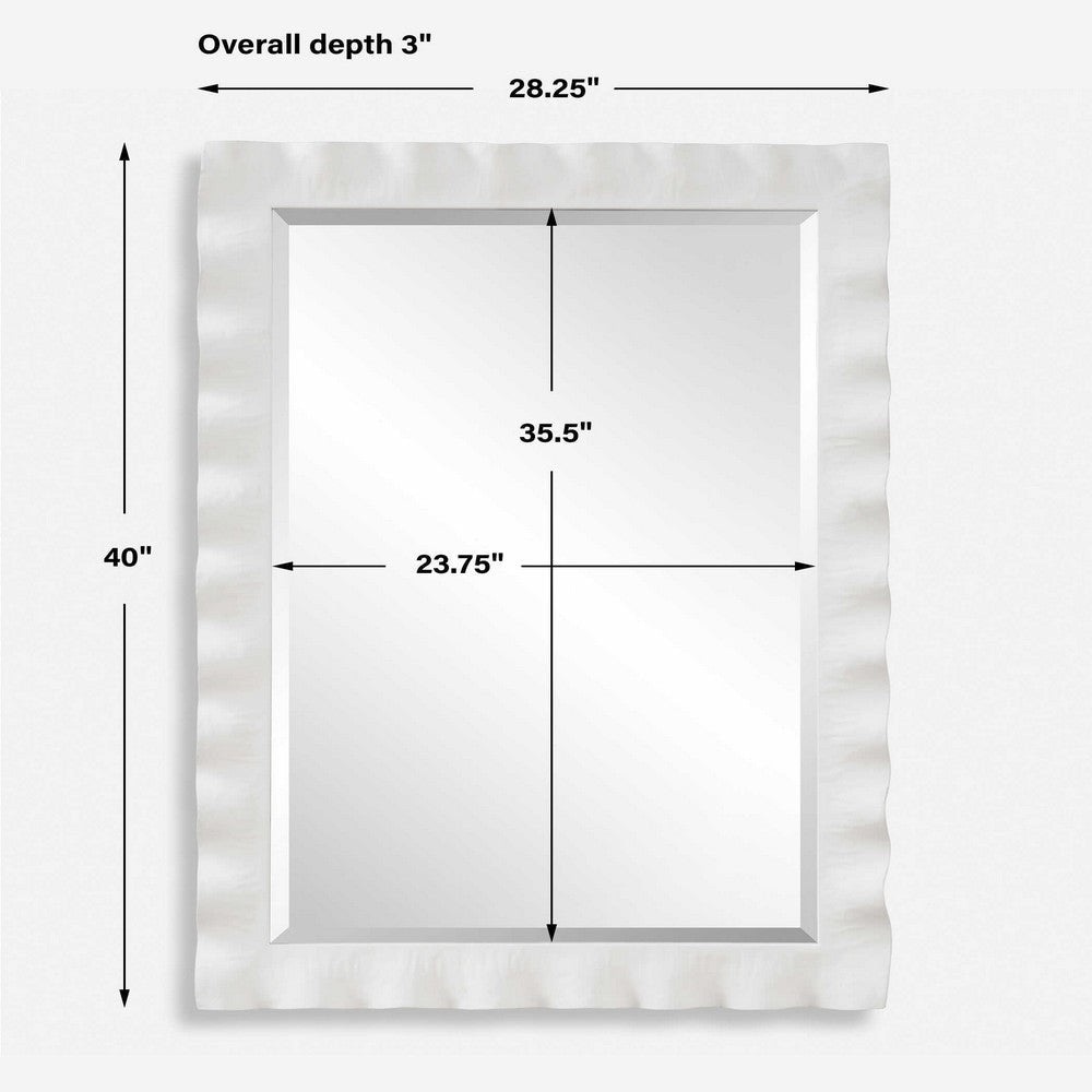 Uttermost Haya White Scalloped Mirror UT-09981