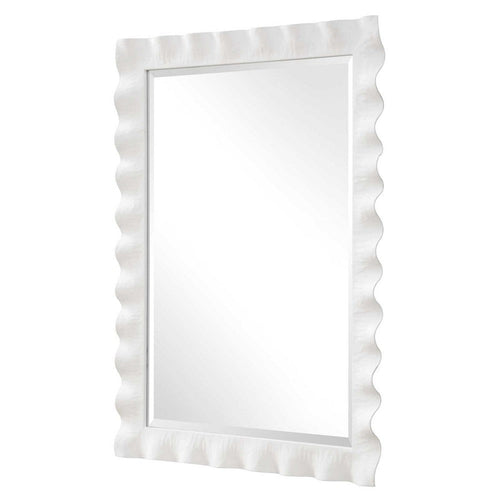 Uttermost Haya White Scalloped Mirror