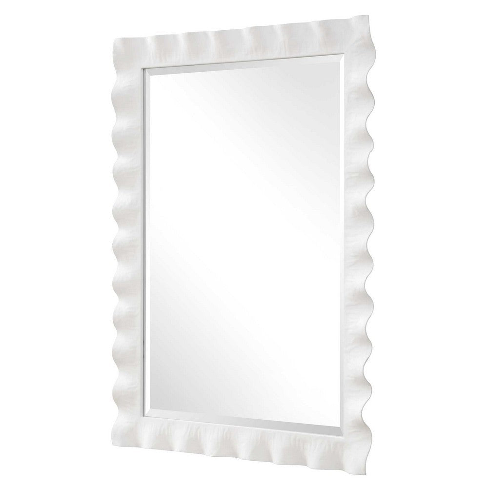 Uttermost Haya White Scalloped Mirror