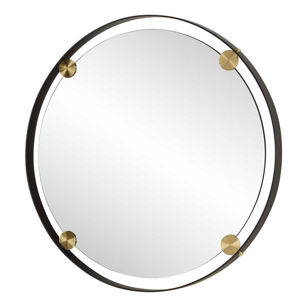 Uttermost Radius Round Bronze Iron Mirror UT-09983
